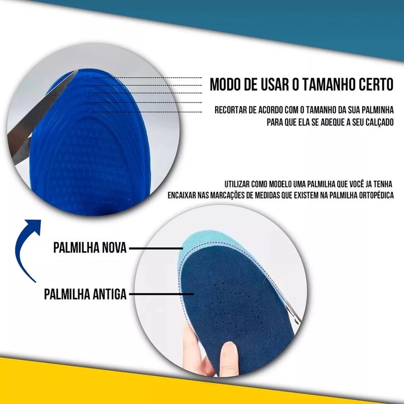 PALMILHA ORTOPÉDICA DE SILICONE GEL