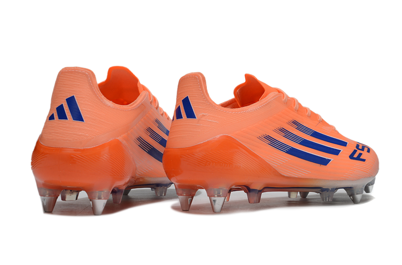 ADIDAS F50 ELITE TRAVA MISTA "CORAL BLAZE" - LARANJA E AZUL