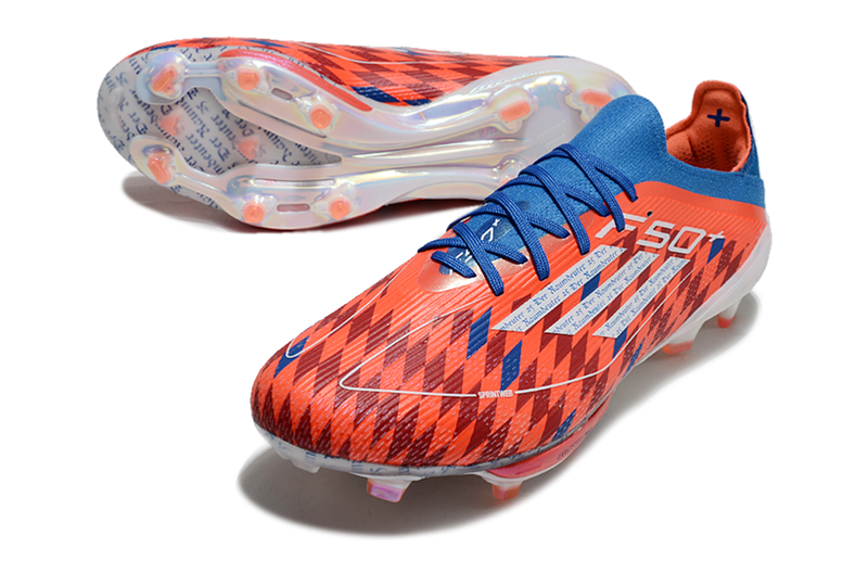 CHUTEIRA ADIDAS F50.1 LIGHTSTRIKE PRO ELITE CAMPO - LARANJA E AZUL