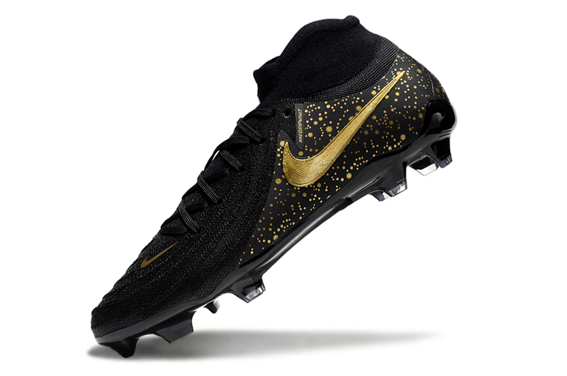 CHUTEIRA NIKE PHANTOM LUNA II ELITE CAMPO - PRETA E DOURADA