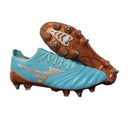 CHUTEIRA MIZUNO MORELIA NEO III JAPAN TRAVA MISTA - AZUL E COBRE